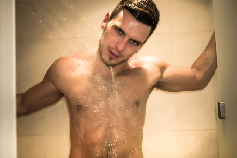 Paddy O'Brian in the shower