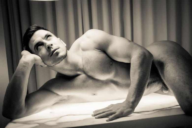 Naked British man Paddy O'Brian