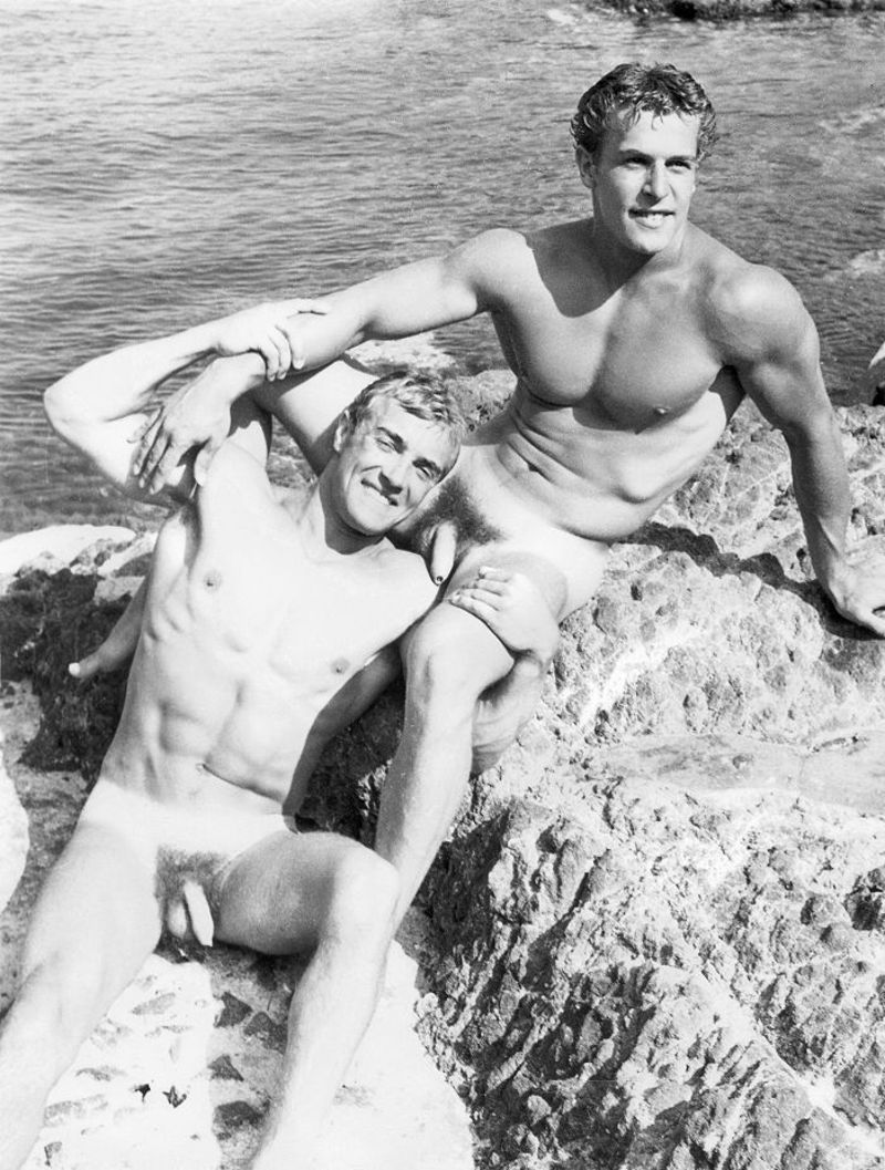 Helmut Riedmeier naked with a friend