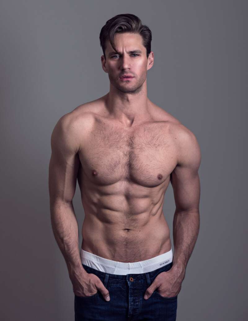 sexy male model Nicholas Cunningham