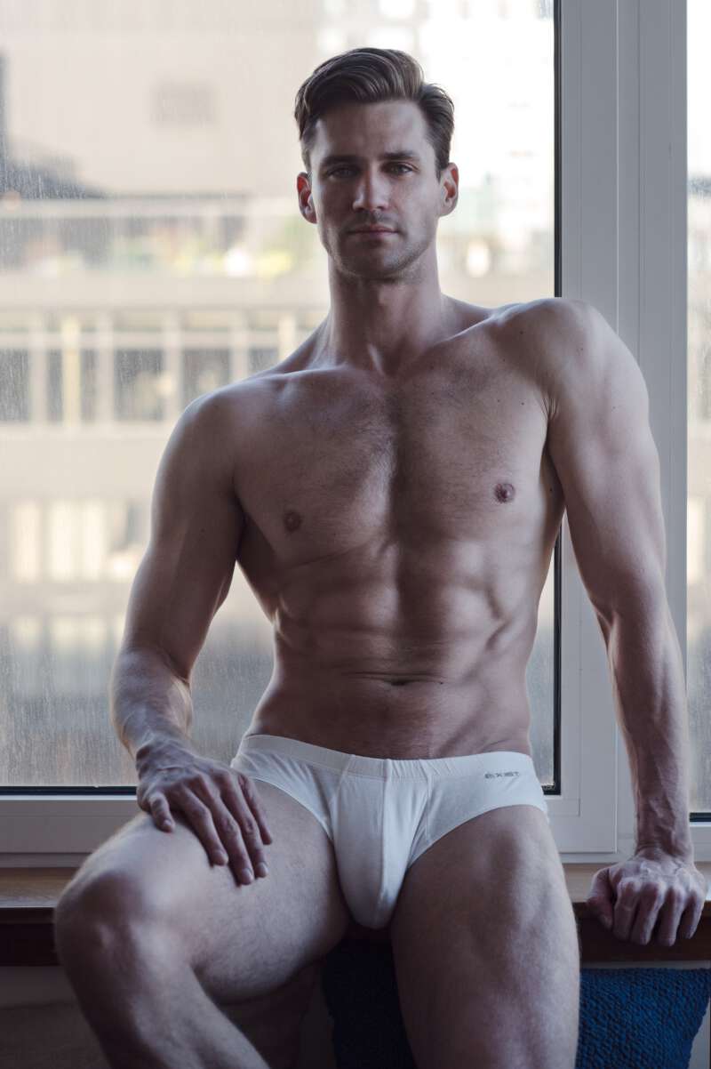 Nicholas Cunningham in white underwear