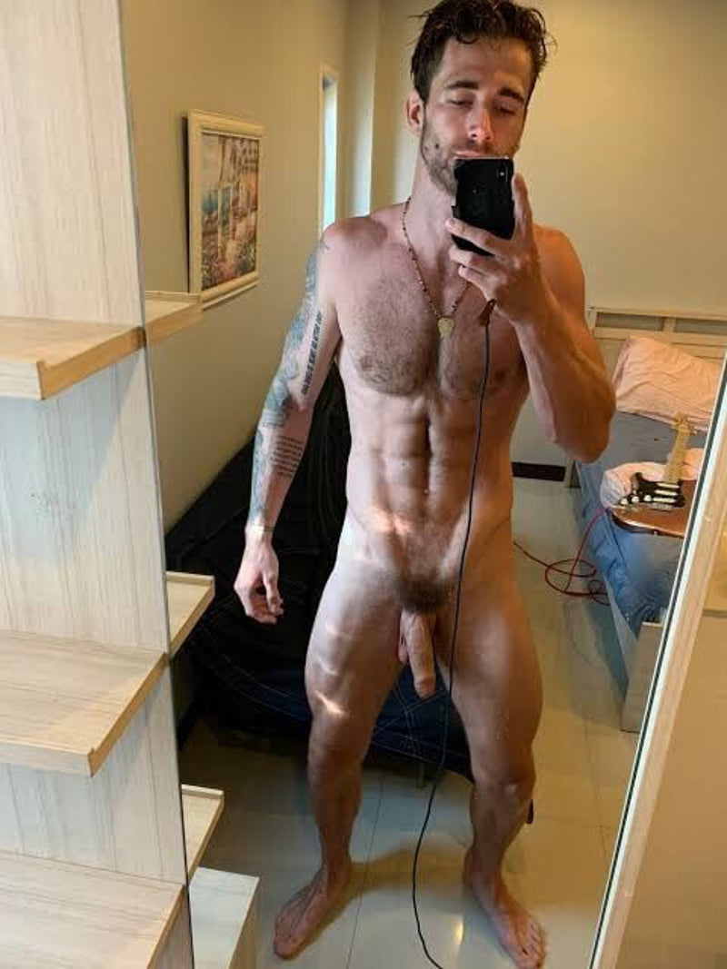 uncut male model Ross Hindmarch naked