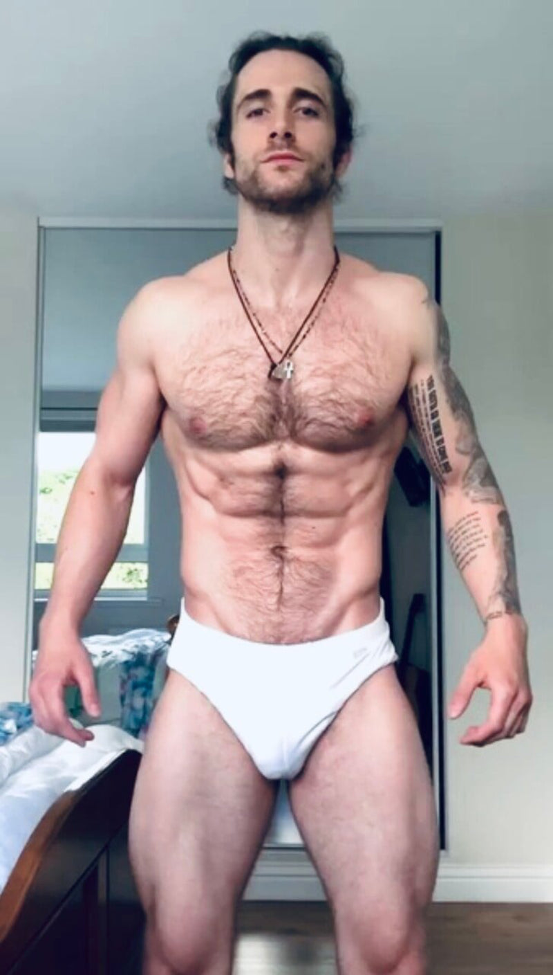 hairy British model Ross Hindmarch